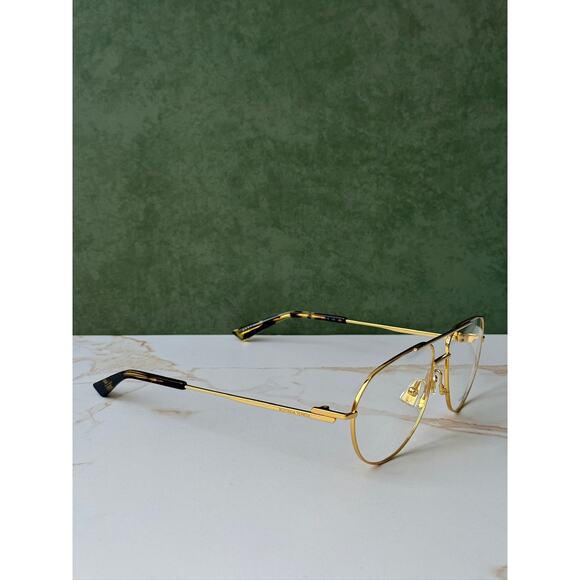 NEW Bottega Veneta BV1302O Gold Aviator Eyeglasses Frames main image 4